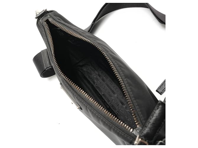 Borsa a tracolla Prada PRADA Triangle Plate con pochette Nero - vista 10
