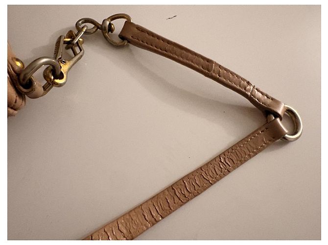 Miu Miu Borsa Matelassé in pelle beige - vista 13