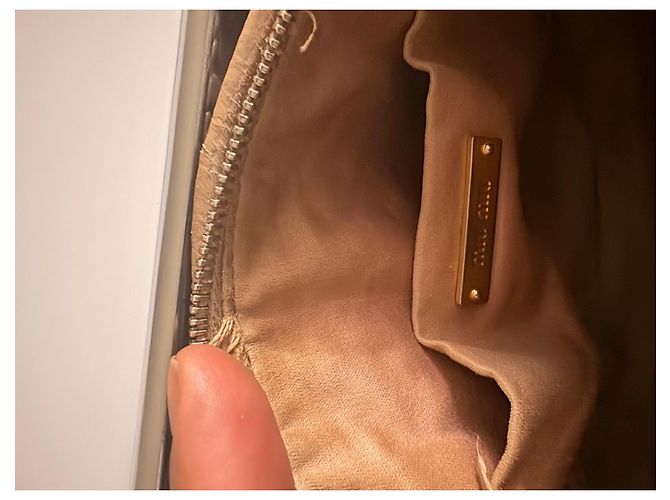 Miu Miu Borsa Matelassé in pelle beige - vista 14