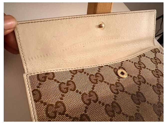Cartera Gucci GG Supreme de lona con cierre de corazón Castaño Beige - vista 5