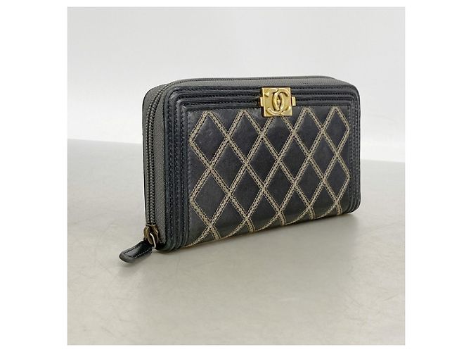 Cartera larga Boy Chanel Negro - vista 2