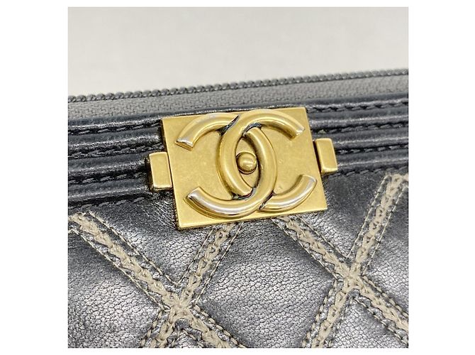 Cartera larga Boy Chanel Negro - vista 8
