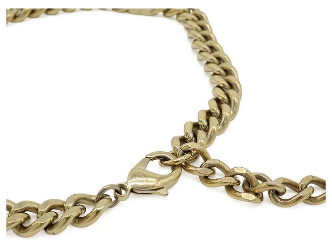 Colar de corrente curva com o logotipo Coco da Chanel Dourado Cru - vista 5