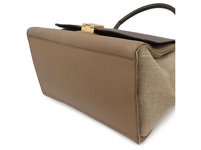 Céline Borsa a mano/Borsa a tracolla Celine Trapeze Beige - vista 4