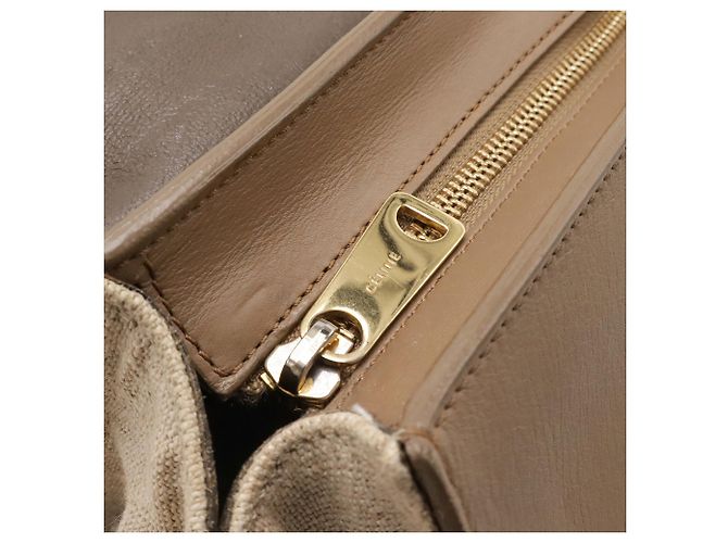 Céline Borsa a mano/Borsa a tracolla Celine Trapeze Beige - vista 8