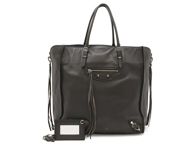 Borsa Tote Balenciaga Paper A5 Zip-Around Marrone - vista 2