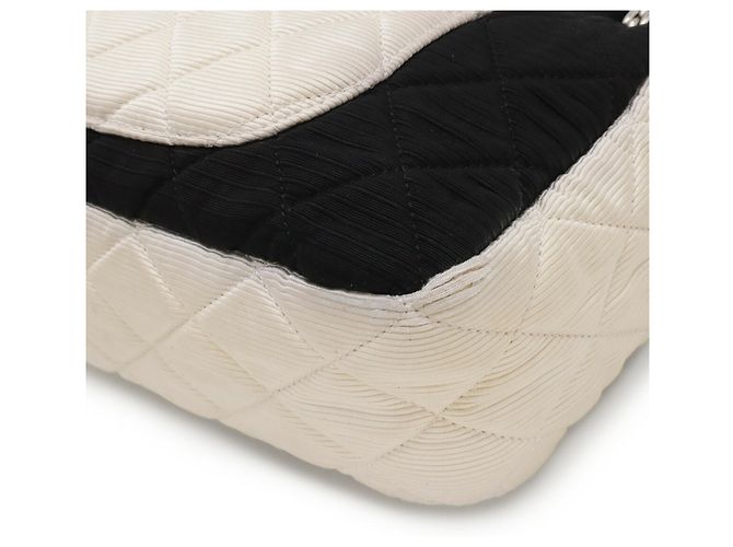 Chanel 2.55 Schultertasche Bicolor Schwarz Roh - Ansicht 4