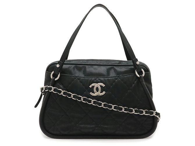 Borsa Chanel Wild Stitch in pelle nera Nero - vista 2