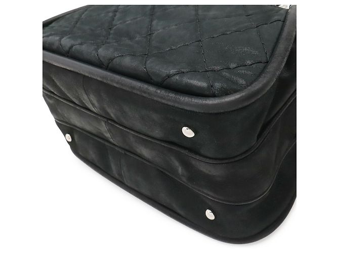 Borsa Chanel Wild Stitch in pelle nera Nero - vista 4