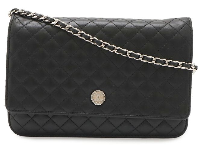 Borsa a Spalla con Catena e Portafoglio Chanel Micro Matelassé Nero - vista 2