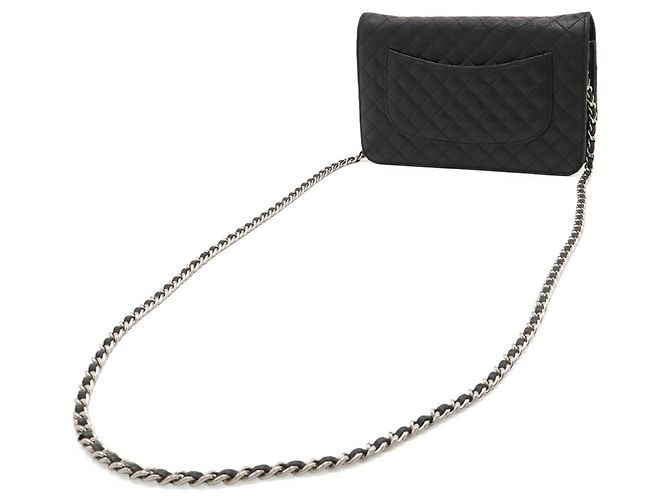 Borsa a Spalla con Catena e Portafoglio Chanel Micro Matelassé Nero - vista 3