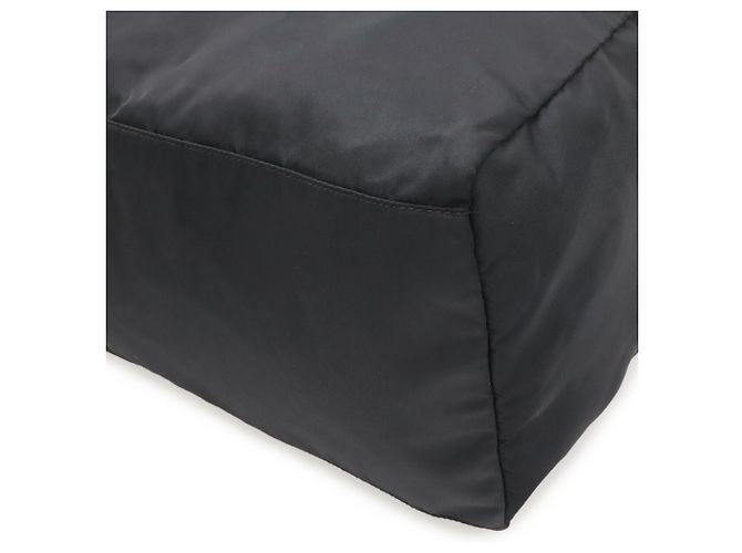 Borsa Boston in nylon nero e pelle Prada - vista 4