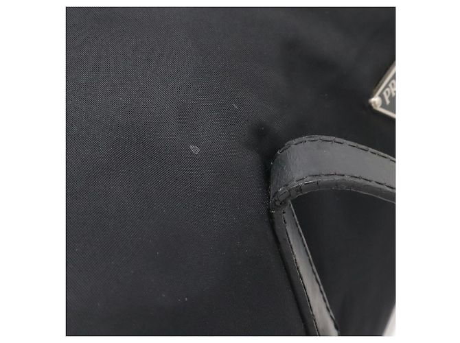 Borsa Boston in nylon nero e pelle Prada - vista 5