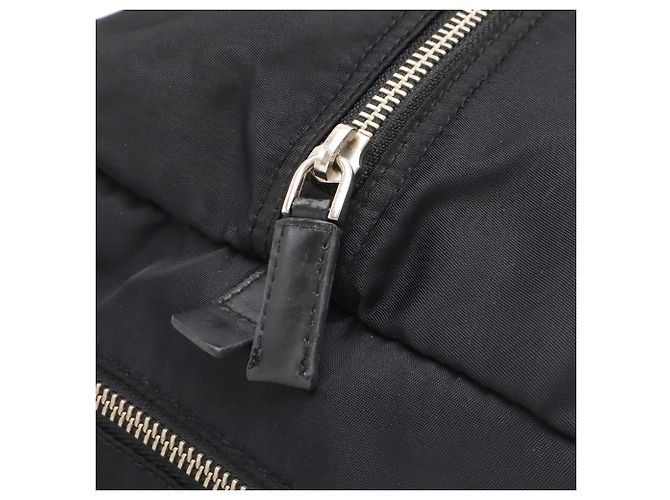 Borsa Boston in nylon nero e pelle Prada - vista 7