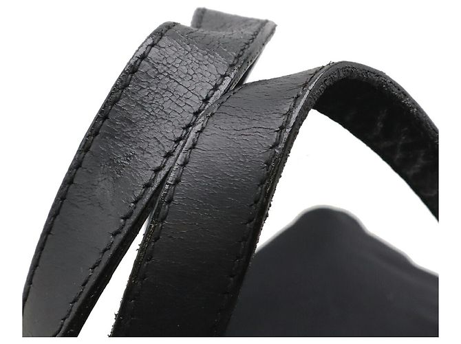 Borsa Boston in nylon nero e pelle Prada - vista 8