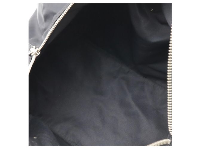 Borsa Boston in nylon nero e pelle Prada - vista 9
