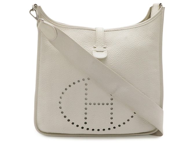 Hermès Borsa a Spalla Hermes Evelyne I GM Bianco - vista 2