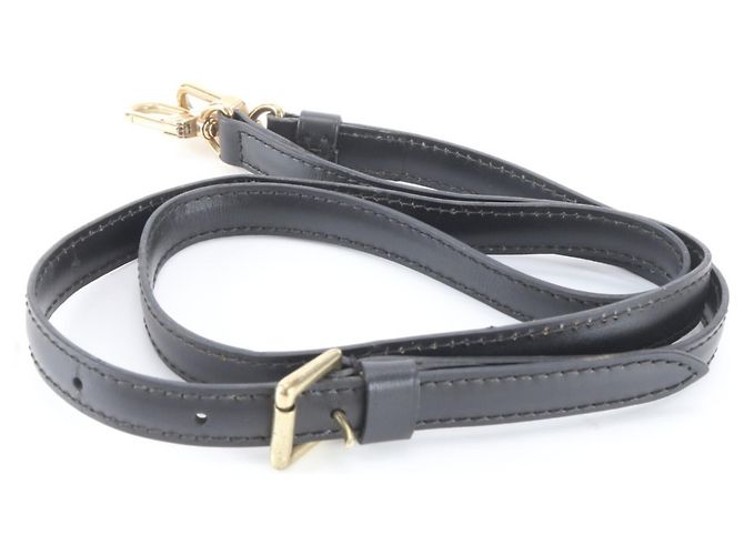 Tracolla in pelle nera Louis Vuitton per borsa Nero - vista 2
