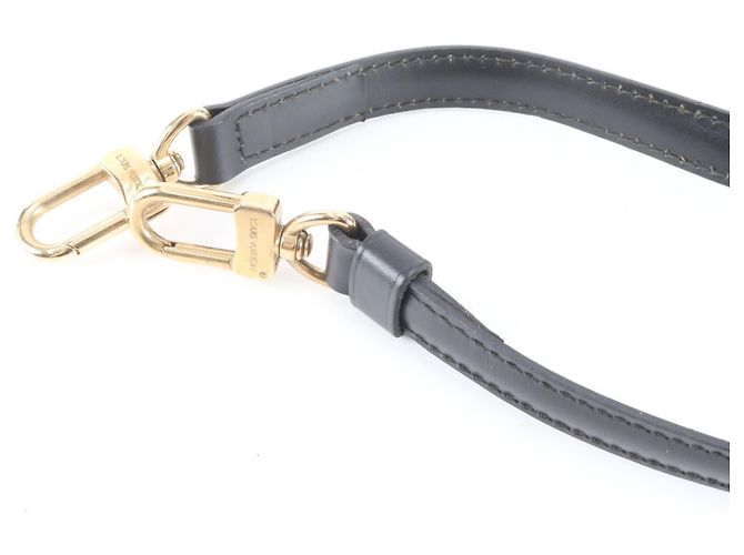 Tracolla in pelle nera Louis Vuitton per borsa Nero - vista 5