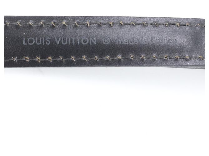 Tracolla in pelle nera Louis Vuitton per borsa Nero - vista 7