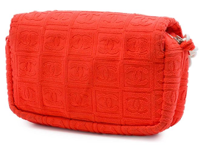 Borsa Chanel Orange Terry Cloth Sport Line Arancione - vista 2