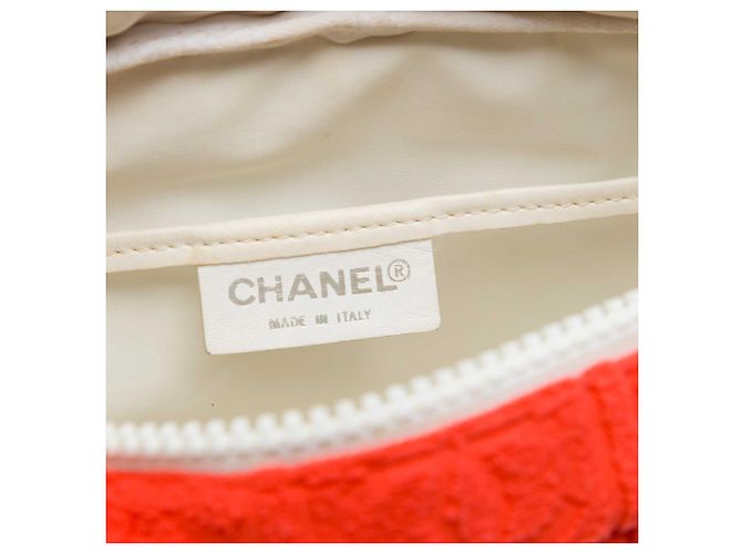 Borsa Chanel Orange Terry Cloth Sport Line Arancione - vista 5