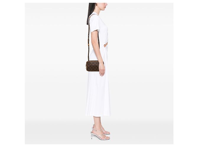 Louis Vuitton Pochette Marly Bandouliere Monogram Marrone - vista 7