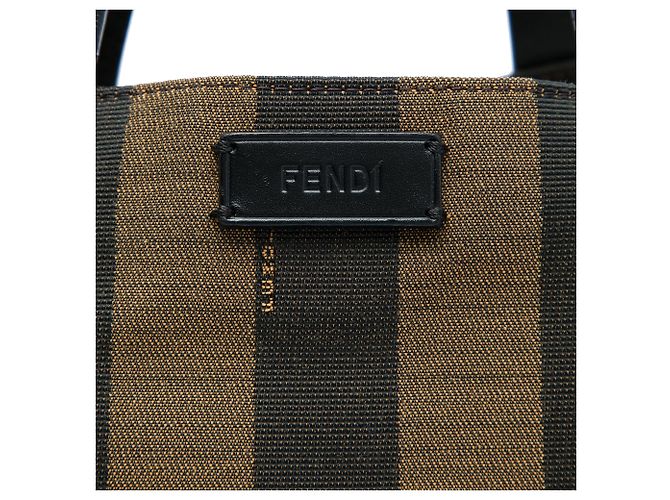 Fendi Brown Pequin Canvas Simply Shopping Tote Braun - Ansicht 5