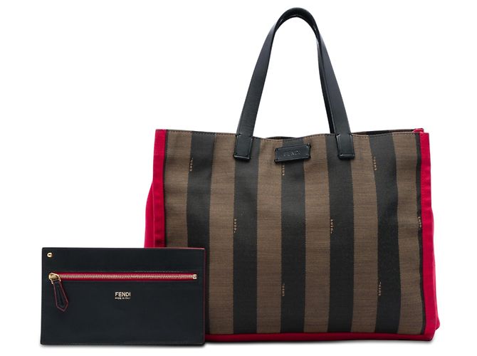 Fendi Brown Pequin Canvas Simply Shopping Tote Braun - Ansicht 7