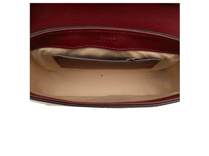 Bolsa Chloé Yellow Mini Ombre em couro com relevo de crocodilo e detalhe C Amarelo - vista 4