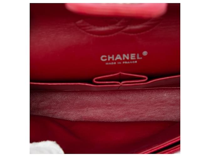 Chanel Red Medium Classic Caviar Double Flap Rosso - vista 4