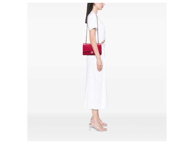 Chanel Red Medium Classic Caviar Double Flap Rosso - vista 5