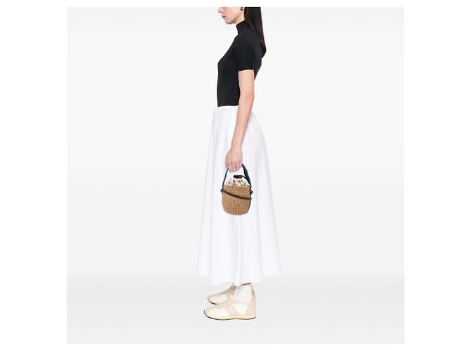 Chloé Beige Small Raffia Woody Basket Bucket Bag - Ansicht 7