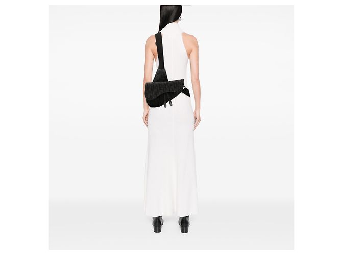Borsa a tracolla Saddle in tela Oblique nera di Dior Nero - vista 6