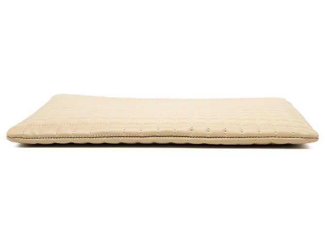 Céline Celine Clutch Beige gestepptes Kalbsleder C Charm - Ansicht 3