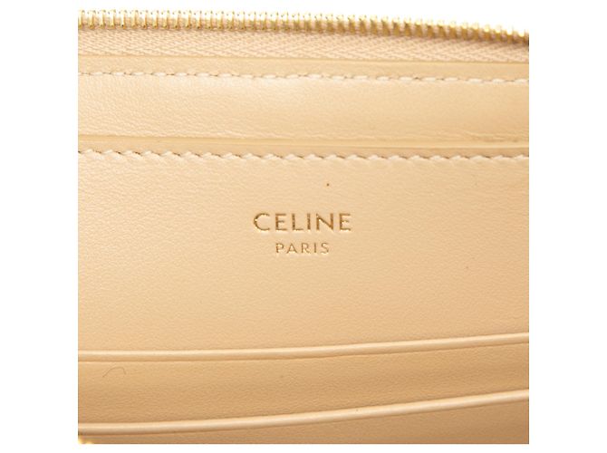 Céline Celine Clutch Beige gestepptes Kalbsleder C Charm - Ansicht 5