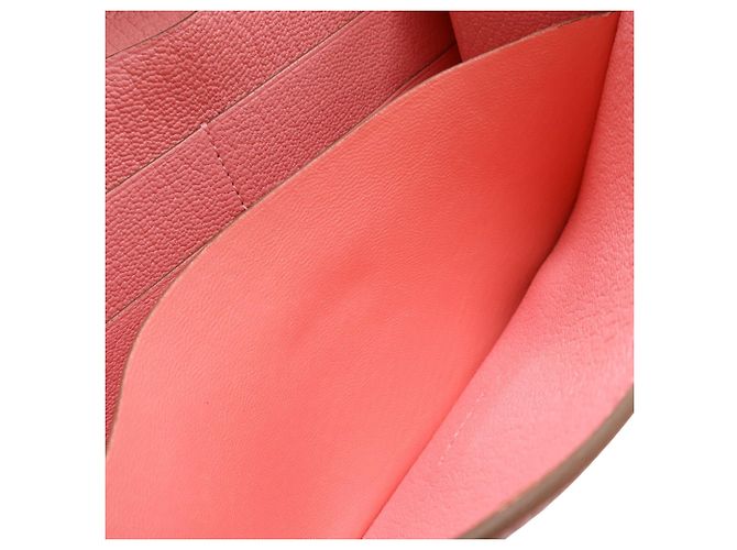 Portafoglio Hermès Pink Chevre Mysore Clic 16 con tracolla Rosa - vista 5