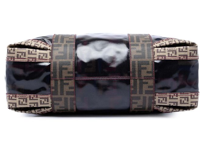 Fendi Black Large Zucca beschichtete Canvas B Mix Tote - Ansicht 3