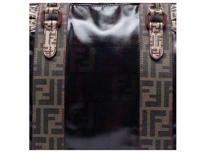 Fendi Black Large Zucca beschichtete Canvas B Mix Tote - Ansicht 5