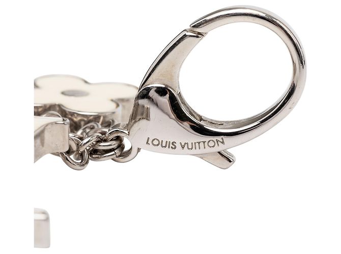 Portachiavi Louis Vuitton Fleur de Epi argentato Argento - vista 3