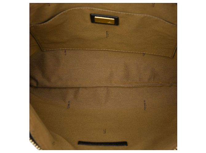 Fendi Black Crinkled Patent Crossbody Nero - vista 4