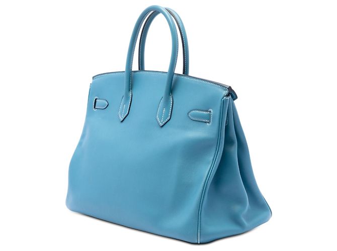 Hermès Blue Swift Birkin Retourne 35 Blu chiaro - vista 2