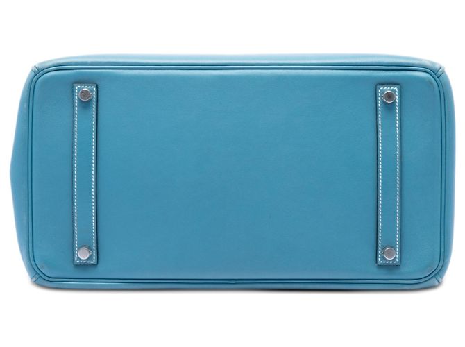 Hermès Blue Swift Birkin Retourne 35 Blu chiaro - vista 3