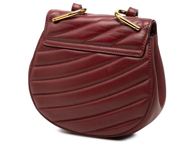 Borsa Drew Bijou in pelle trapuntata rossa mini Chloé Rosso Bordò - vista 2