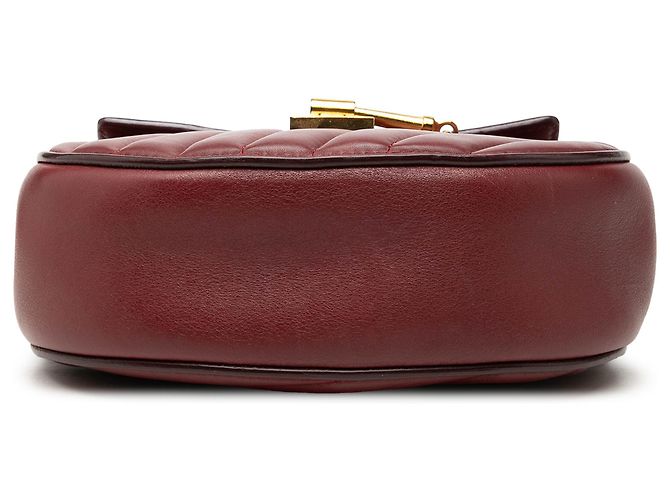 Borsa Drew Bijou in pelle trapuntata rossa mini Chloé Rosso Bordò - vista 3