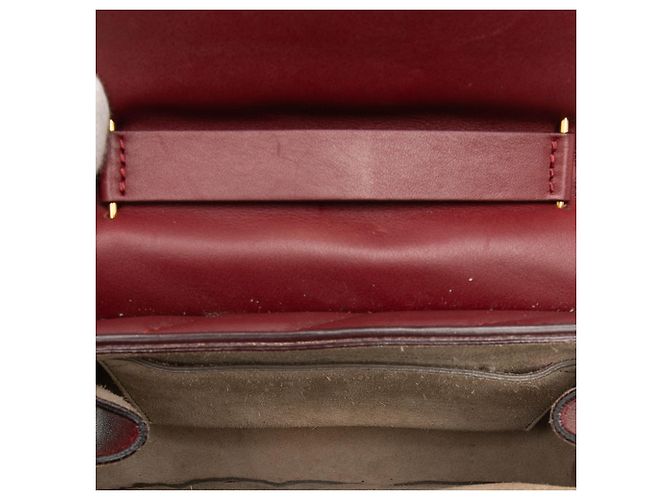 Borsa Drew Bijou in pelle trapuntata rossa mini Chloé Rosso Bordò - vista 4