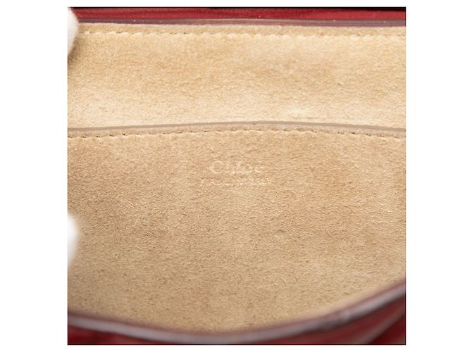 Borsa Drew Bijou in pelle trapuntata rossa mini Chloé Rosso Bordò - vista 5