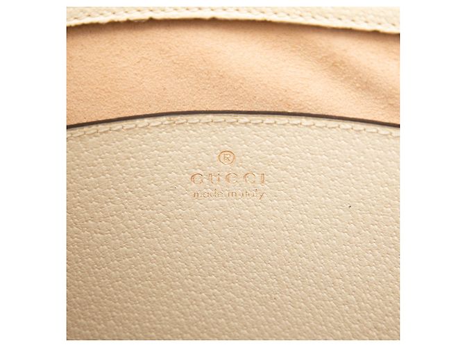 Gucci Diana Satchel aus weißem Kalbsleder und Bambus, Größe Medium - Ansicht 5
