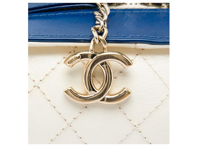 Vanity Beauty Case Chanel White Small CC Crumpled Calfskin Bianco Crudo - vista 5
