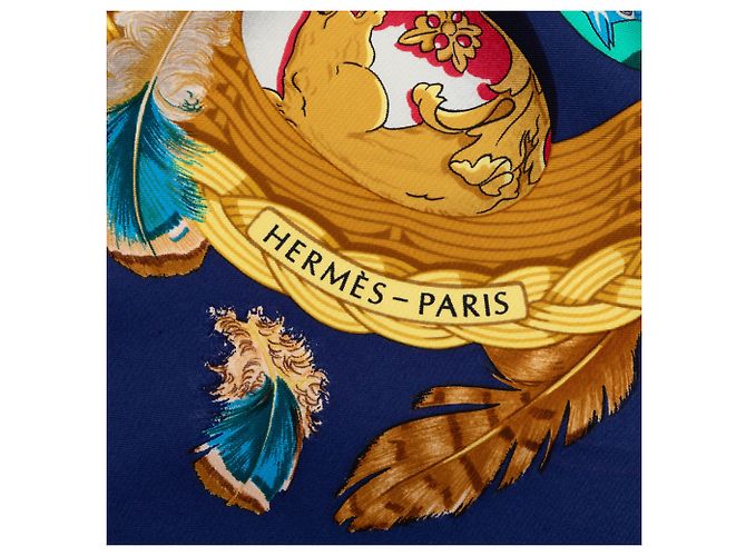 Hermès Seidentuch Blue Couvee d Hermes 90 Blau Marineblau - Ansicht 2